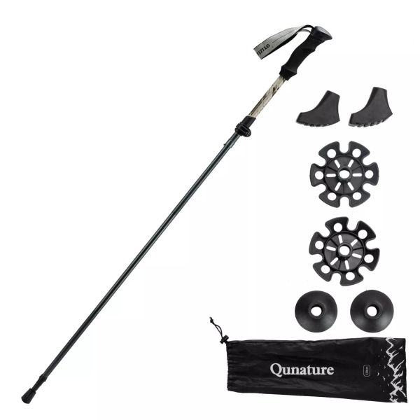 Qunature | Trekkingstöcke – Leichte und robuste Wanderstöcke aus 7075 Aluminium, bis 130 cm verstellbar